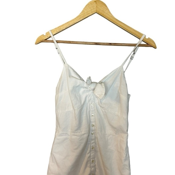 Abercrombie & Fitch button tie front mini dress white S - Picture 3 of 7